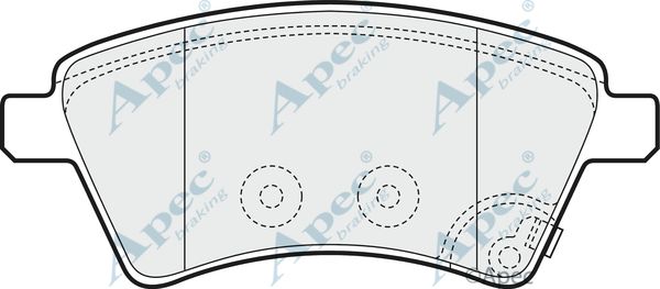 APEC BRAKING stabdžių trinkelių rinkinys, diskinis stabdys PAD1590